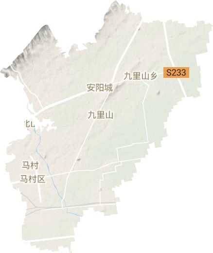 马村区地形图