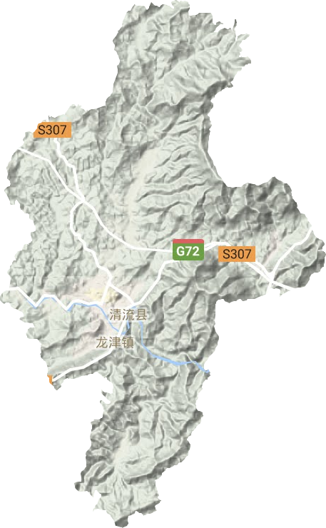 龙津镇地形图