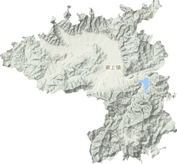 泉上镇地形图