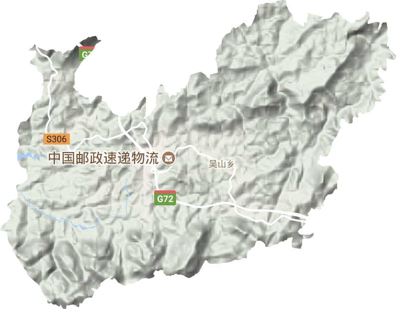 吴山乡地形图