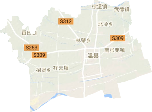 温县地形图