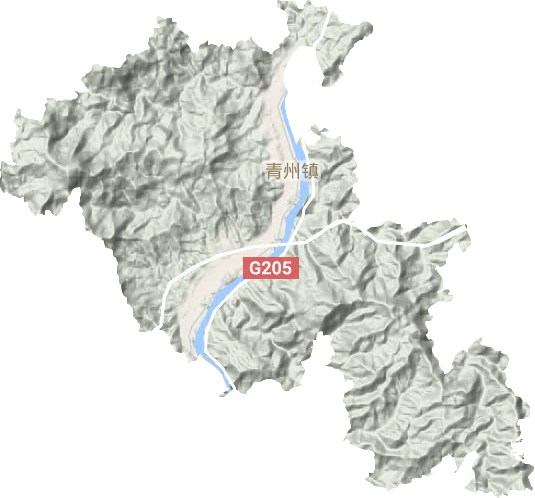 青州镇地形图