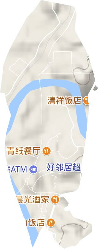 青山纸业工业区地形图