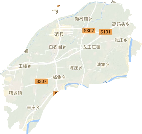 范县地形图
