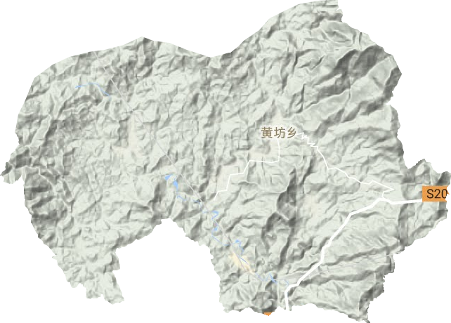 黄坊乡地形图