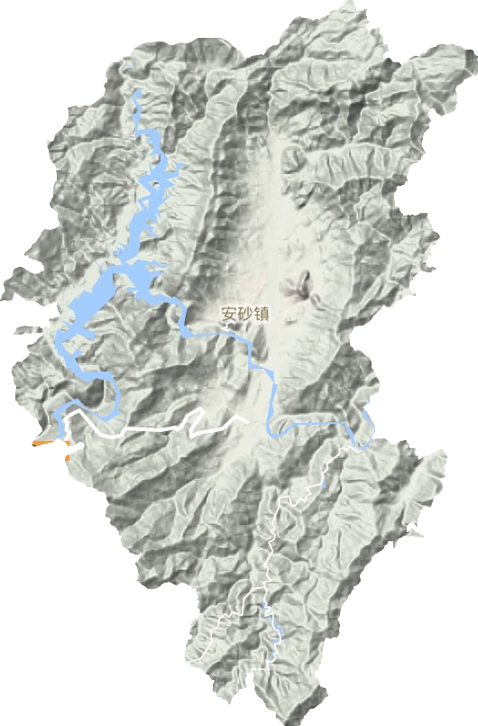 安砂镇地形图