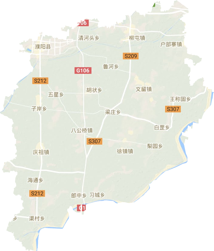 濮阳县地形图
