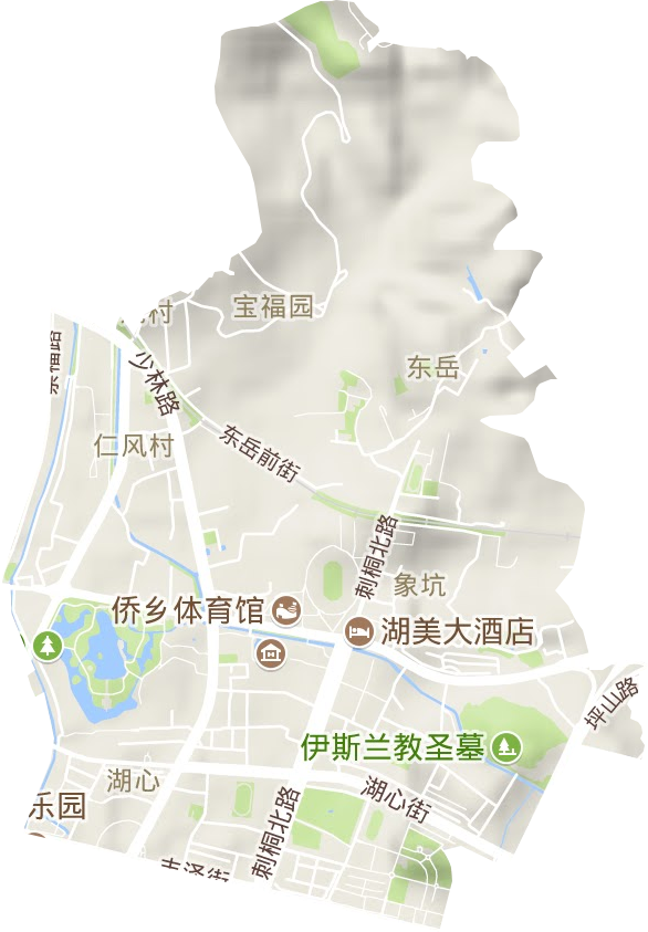 东湖街道地形图