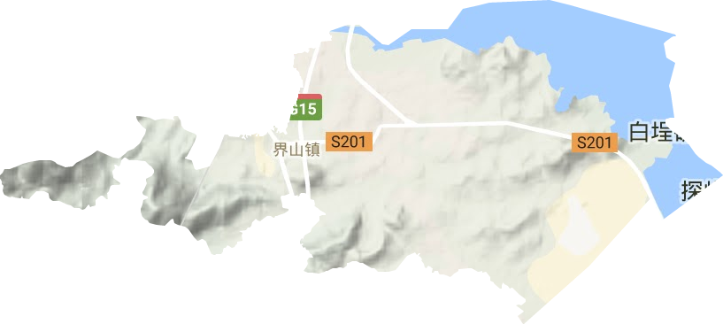 界山镇地形图