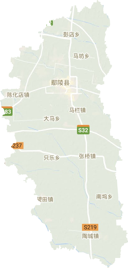 鄢陵县地形图
