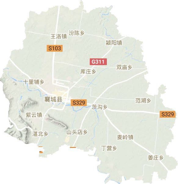 襄城县地形图