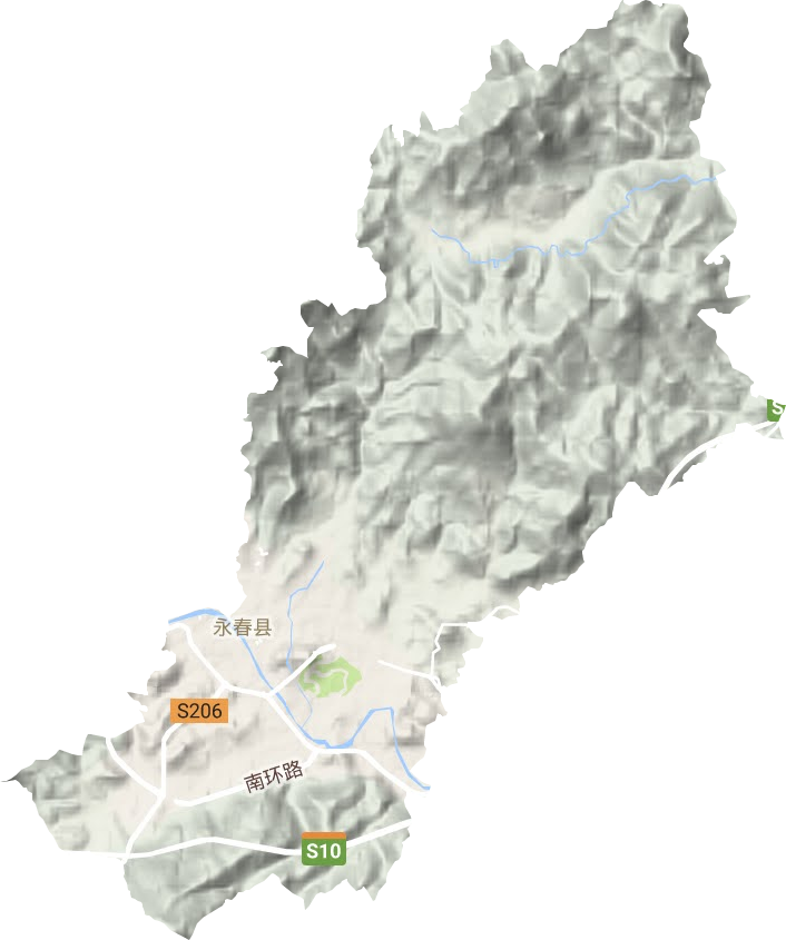 桃城镇地形图