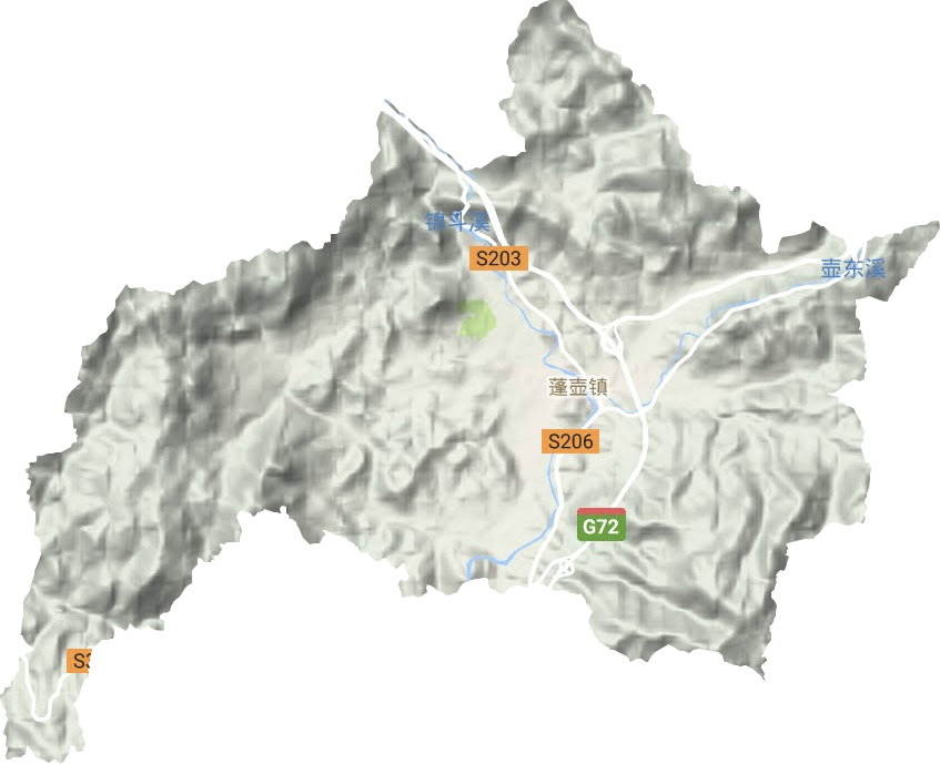 蓬壶镇地形图