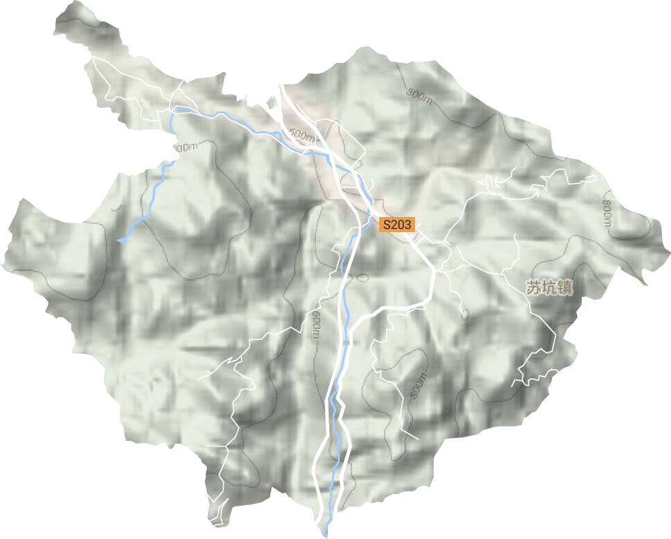苏坑镇地形图