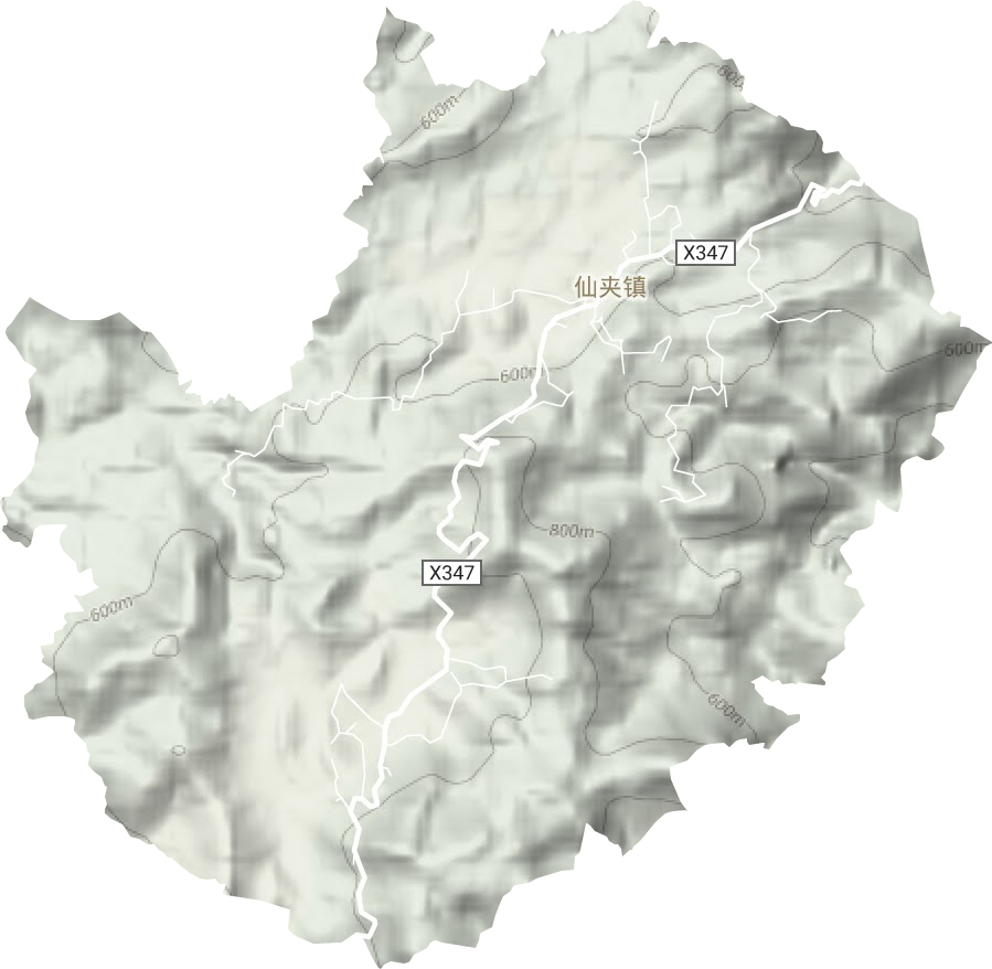 仙夹镇地形图
