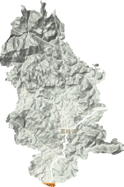 雷峰镇地形图