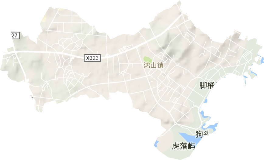 鸿山镇地形图