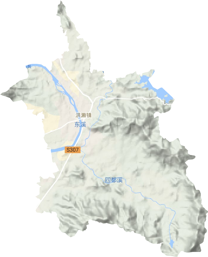 洪濑镇地形图