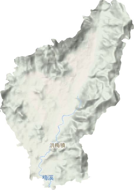 洪梅镇地形图