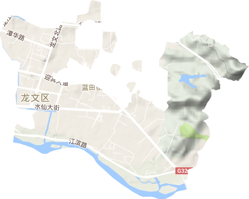蓝田镇地形图
