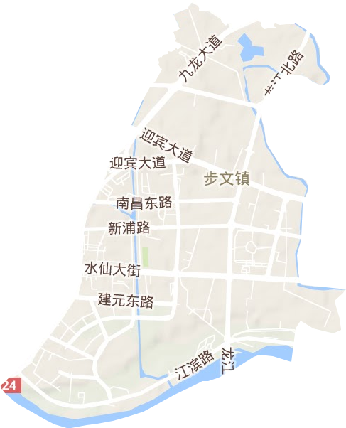 步文镇地形图
