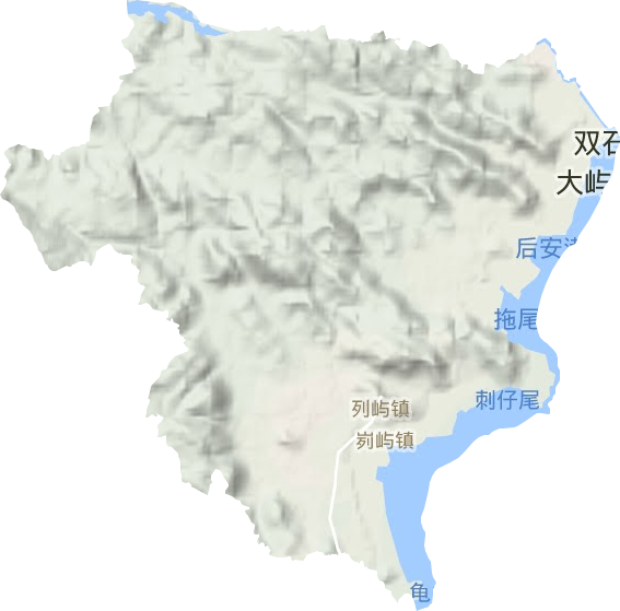 列屿镇地形图