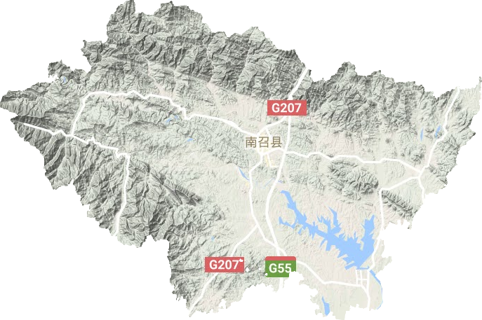 南召县地形图