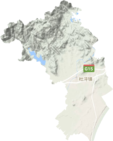 杜浔镇地形图