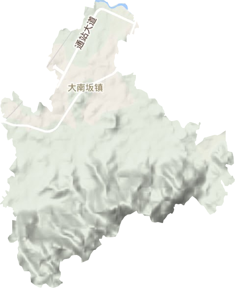 大南坂镇地形图
