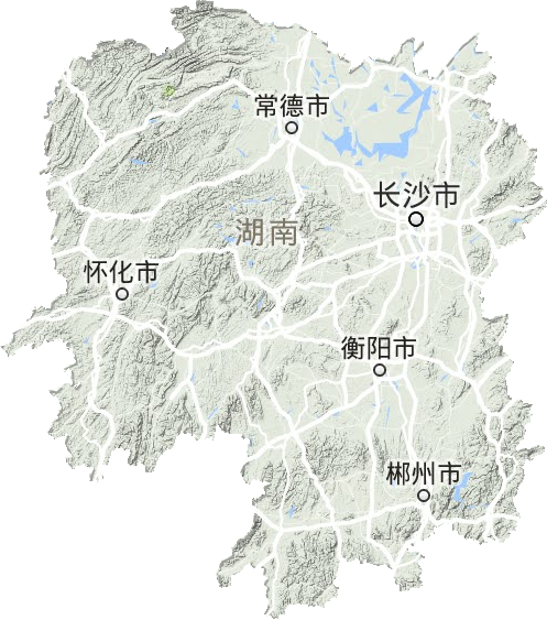湖南省地形图