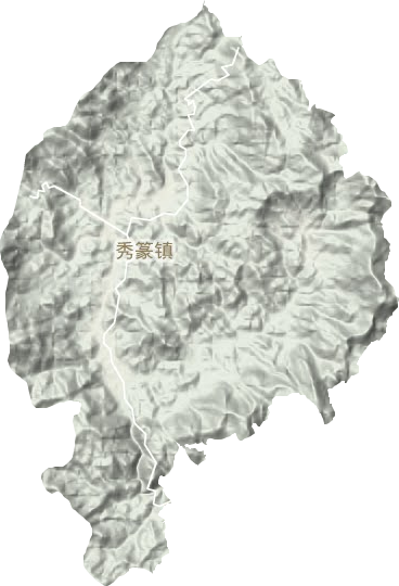 秀篆镇地形图