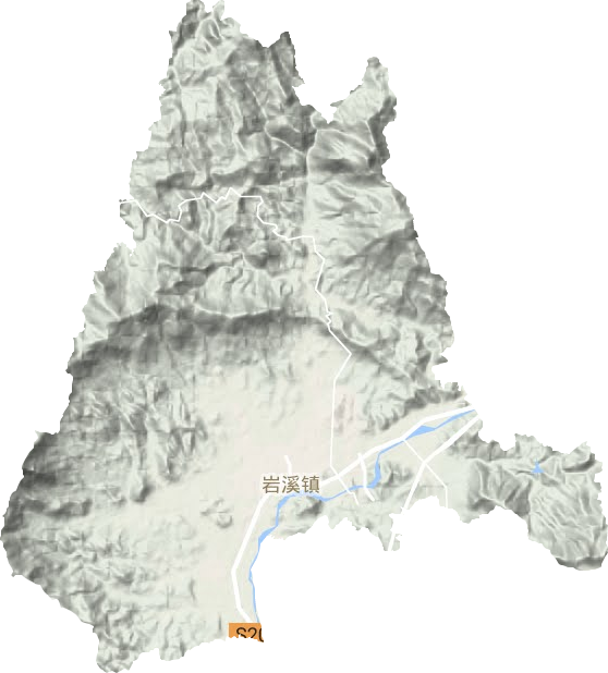 岩溪镇地形图