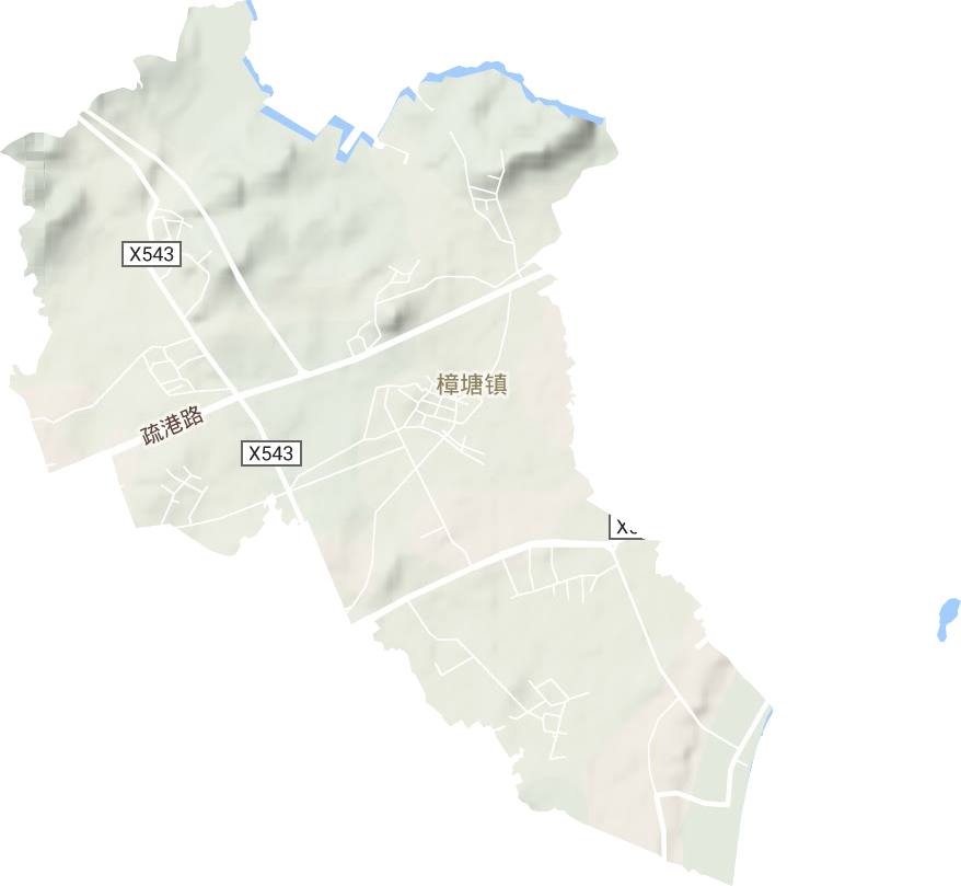 樟塘镇地形图
