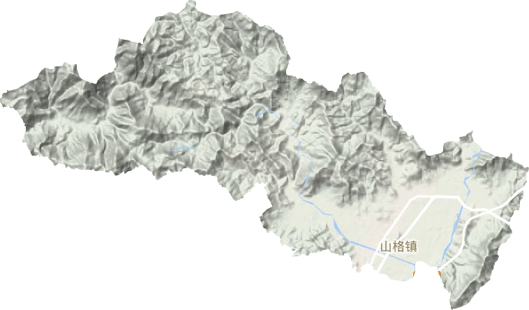 山格镇地形图