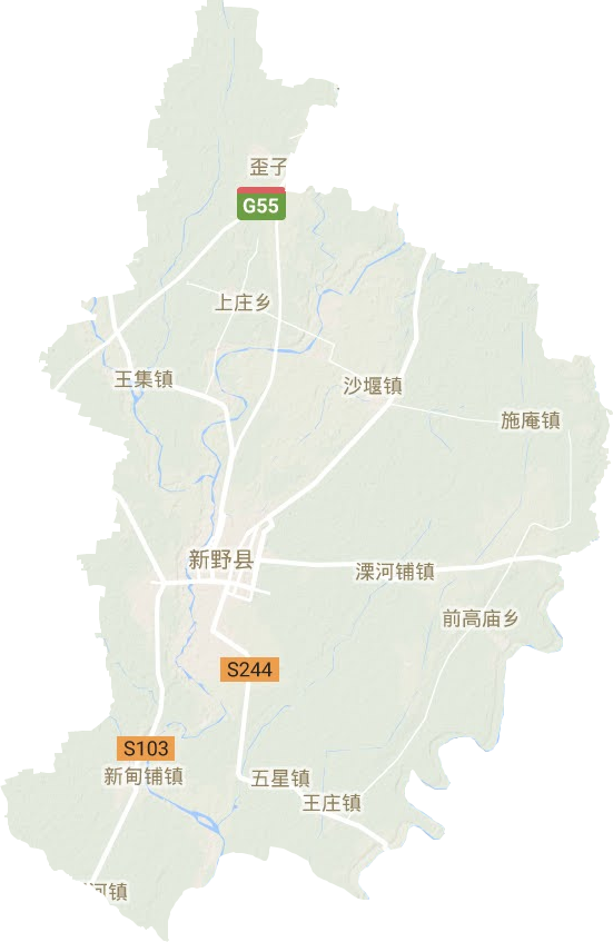 新野县地形图