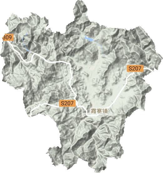霞寨镇地形图