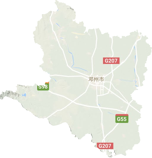 邓州市地形图