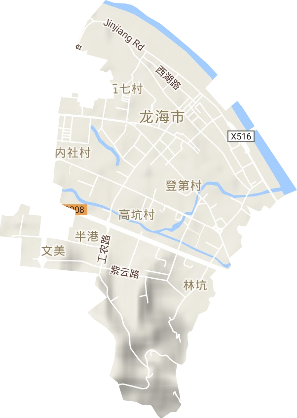 石码镇地形图
