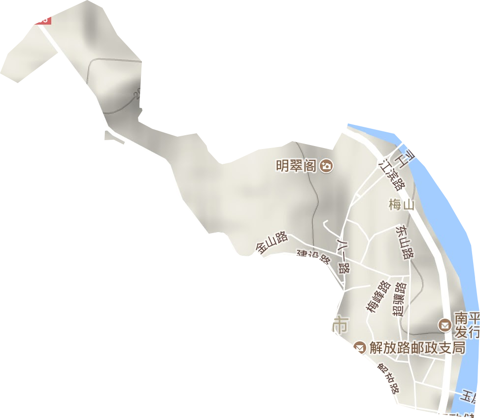 梅山街道地形图