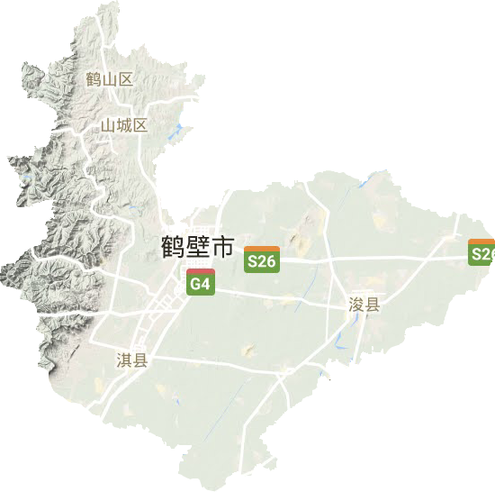 鹤壁市地形图
