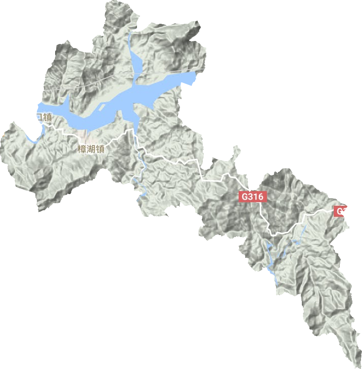 樟湖镇地形图