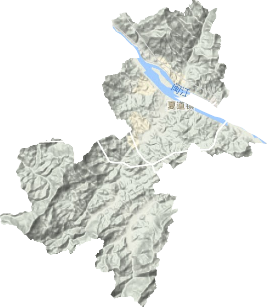 夏道镇地形图