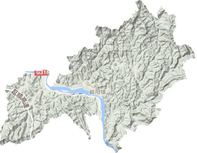 峡阳镇地形图