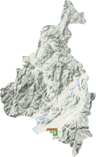 旧县乡地形图