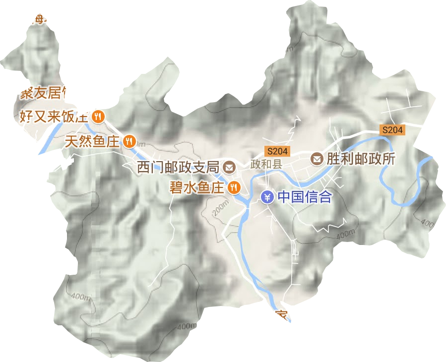 熊山街道地形图