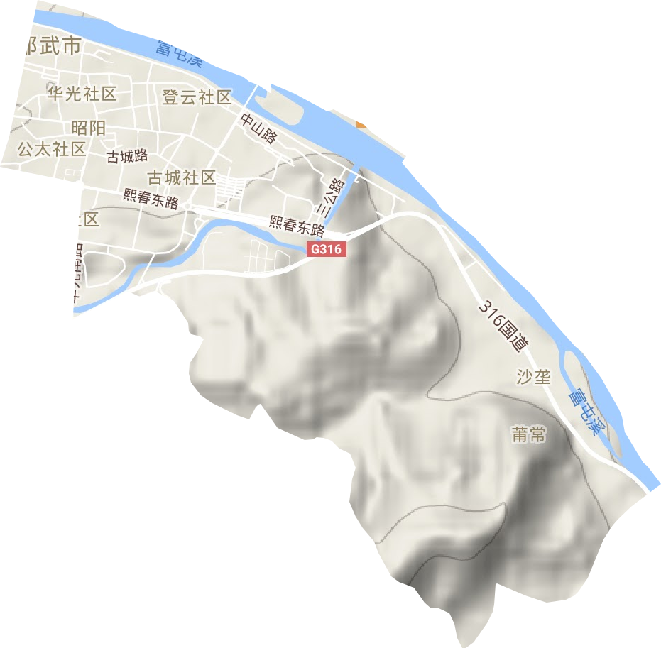 昭阳街道地形图