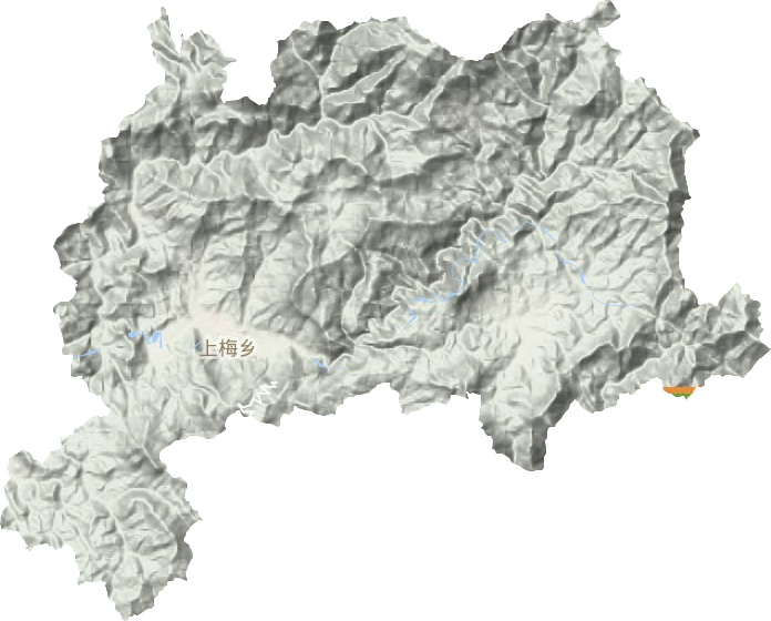 上梅乡地形图