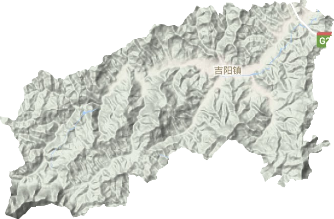 吉阳镇地形图