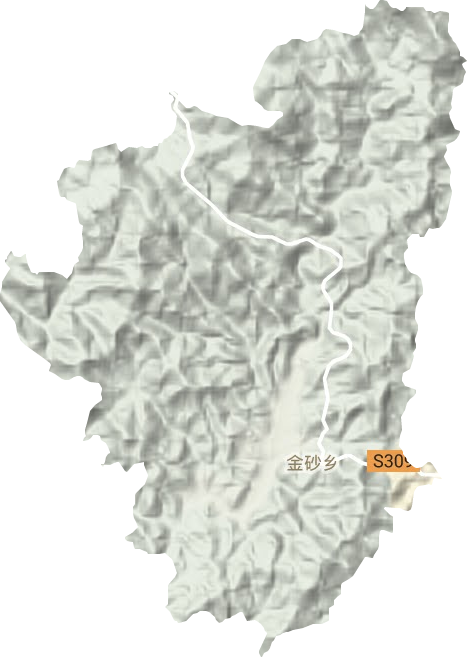 金砂乡地形图