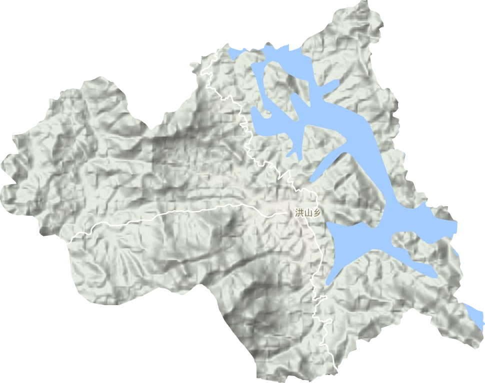 洪山乡地形图
